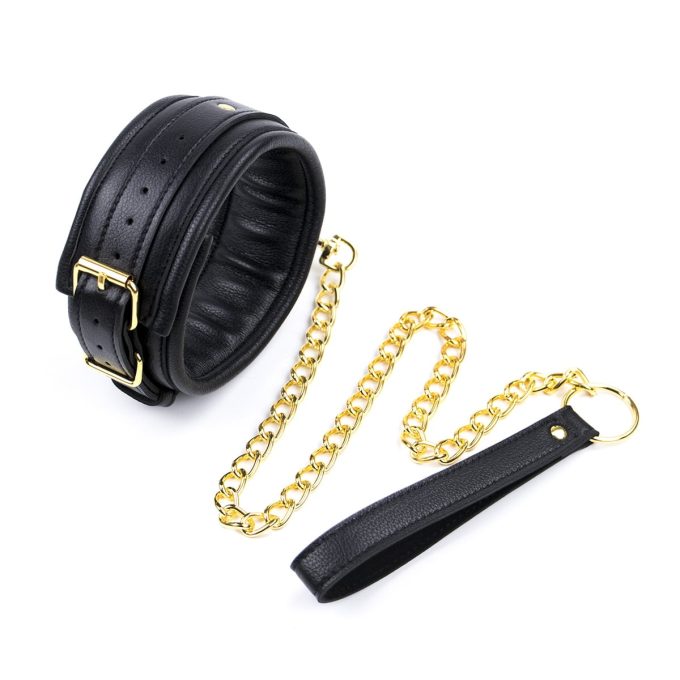 987101296 Halsband en riem Collar leash Gold 8719831782963 5