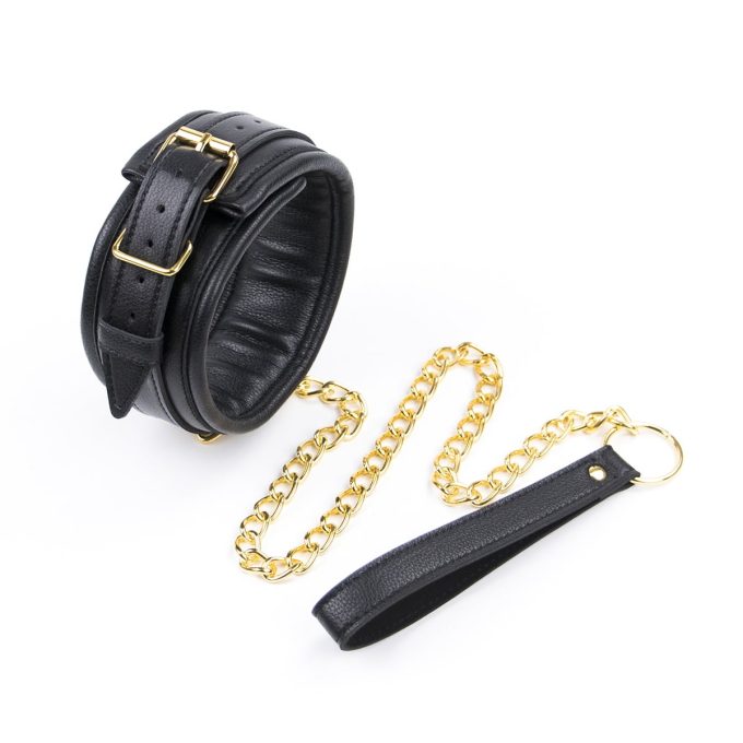 987101296 Halsband en riem Collar leash Gold 8719831782963 6