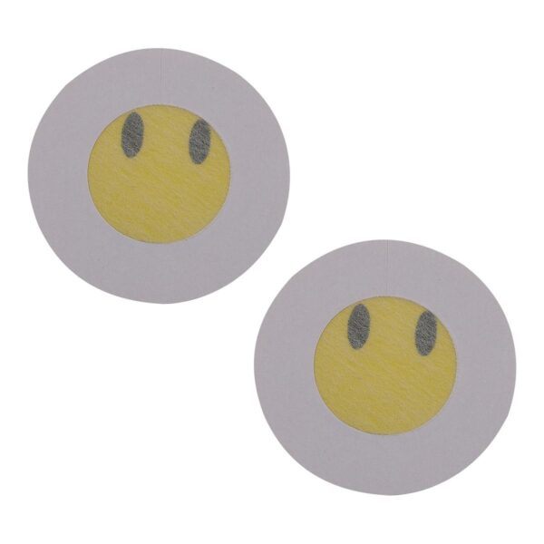 Achterkant smiley tepelsticker 1 Achterkant smiley tepelsticker 1