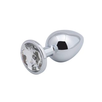 Banoch Buttplug Aurora Clear Large Metalen buttplug Diamant steen Wit 987101178