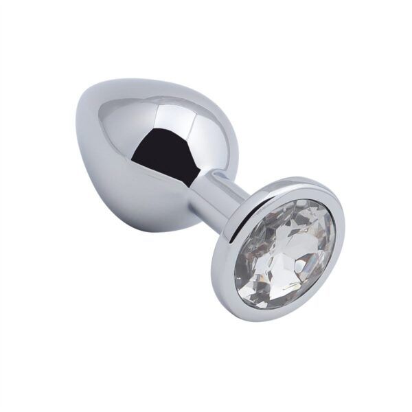Banoch Buttplug Aurora Clear Medium Metalen buttplug Diamant steen Wit 987101176