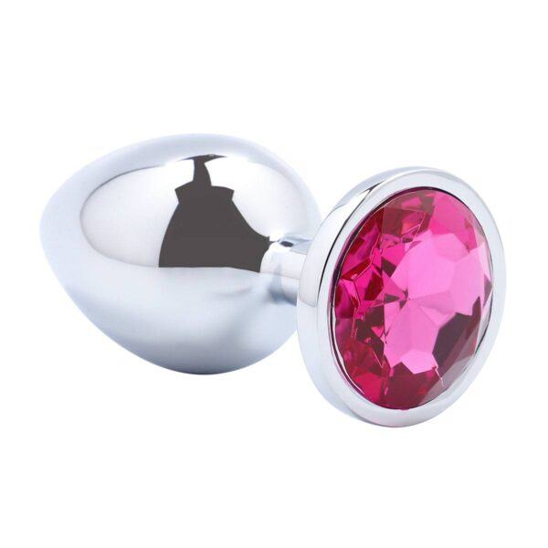 Banoch Buttplug Aurora Hot Pink Medium Metalen buttplug Diamant steen Roze 987101509