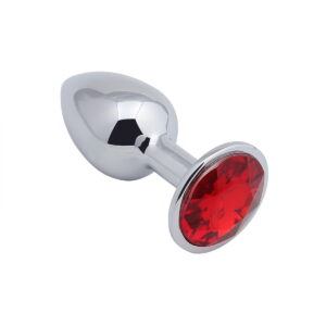 Banoch Buttplug Aurora Red Small Metalen buttplug Diamant steen Rood 987101175