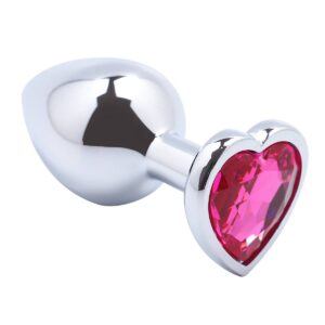 Banoch Buttplug Coeur Rose Medium Metaal Hart Diamant Steen Roze 98710513