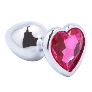 Banoch Buttplug Coeur Rose Small Metaal Hart Diamant Steen Roze 987101511