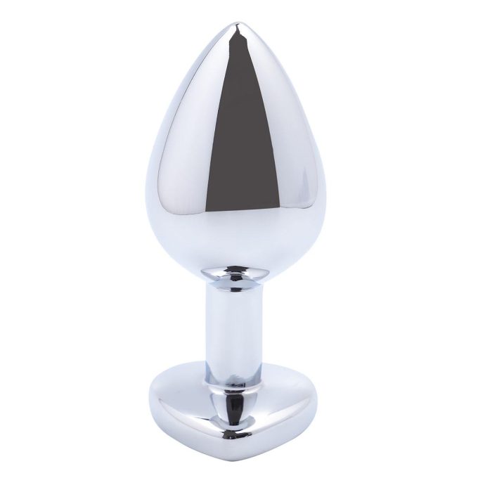 Banoch Buttplug Coeur Transparent Medium Metaal Hart Diamant Steen 98710514 3
