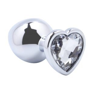Banoch Buttplug Coeur Transparent Medium Metaal Hart Diamant Steen 98710514