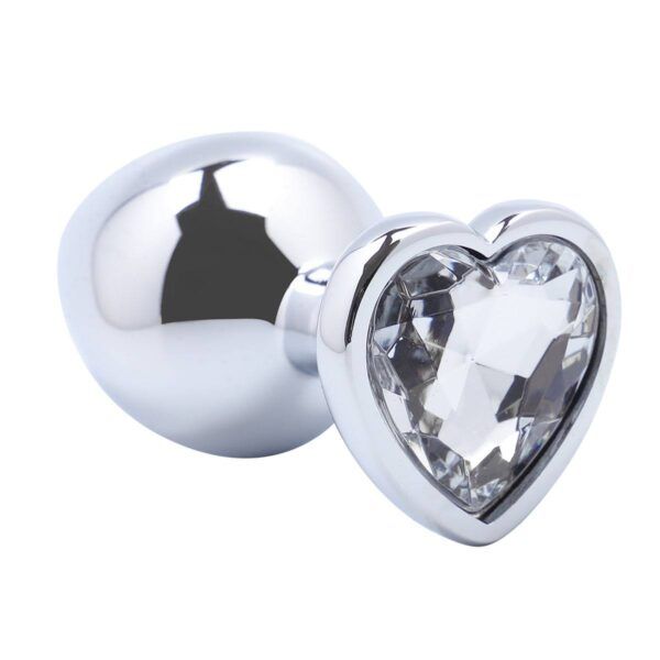 Banoch Buttplug Coeur Transparent Medium Metaal Hart Diamant Steen 98710514