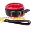 Banoch Collar leash Gold Halsband en Riem Rood met goud 987101332 3