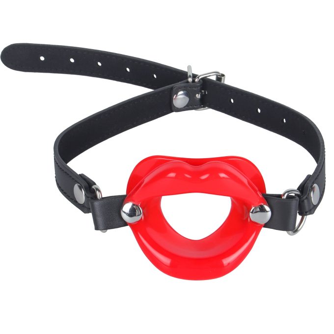 Banoch   Gag kissy lips   Rood   bondage (1)