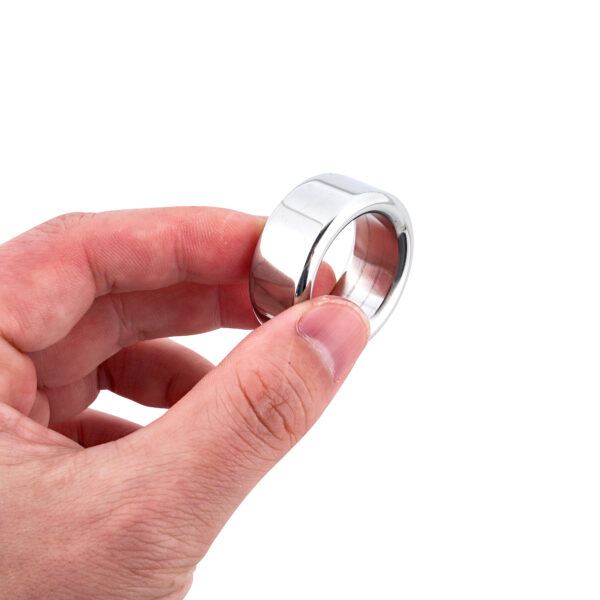 Banoch Glansring Thick O 26 mm brede metalen eikelring cockring 3 scaled