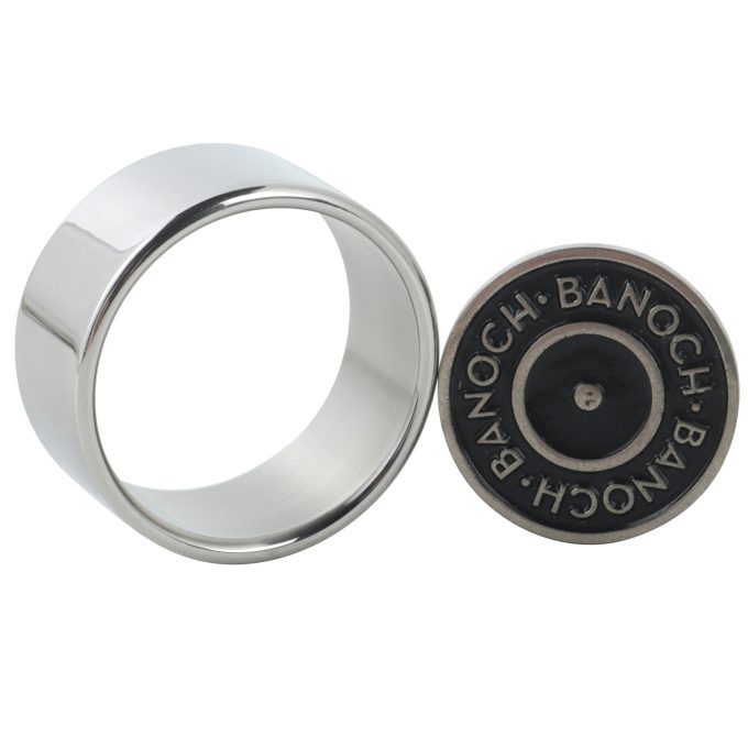 Banoch Glansring Thin brede dunne metalen eikelring cockrin (1)