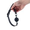 Banoch   ball gag siliconen small   zwart Ø 3,5 cm hangend in hand
