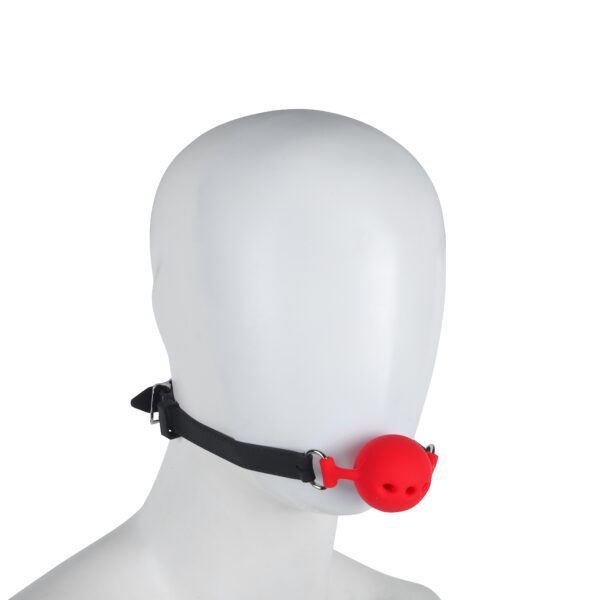 Banoch   ballgag siliconen small   rood Ø 3,5 cm (4)