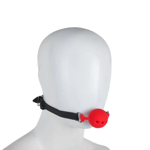 Banoch   ballgag siliconen small   rood Ø 3,5 cm (4)