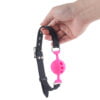 Banoch   ballgag siliconen small   roze Ø 3,5 cmhangend in hand