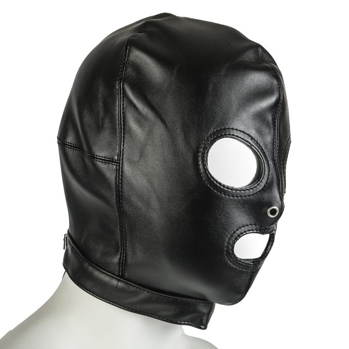 Banoch bondagemasker zwart imitatieleer 987101153 4