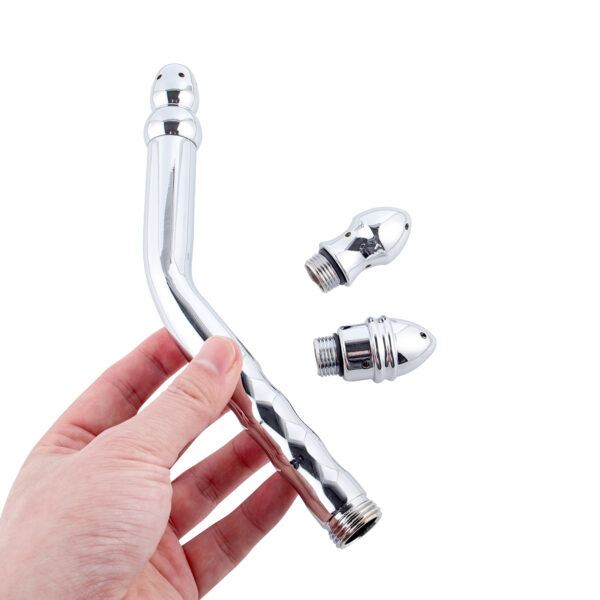 Banoch gebogen klysma met 3 opzetstukken metalen intiemdouche 6 scaled