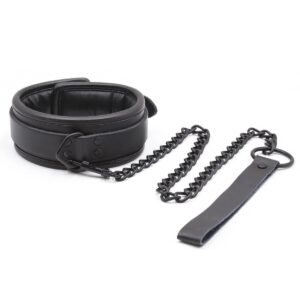 Banoch halsband van pu leer gevoerd zwart 987101335 2