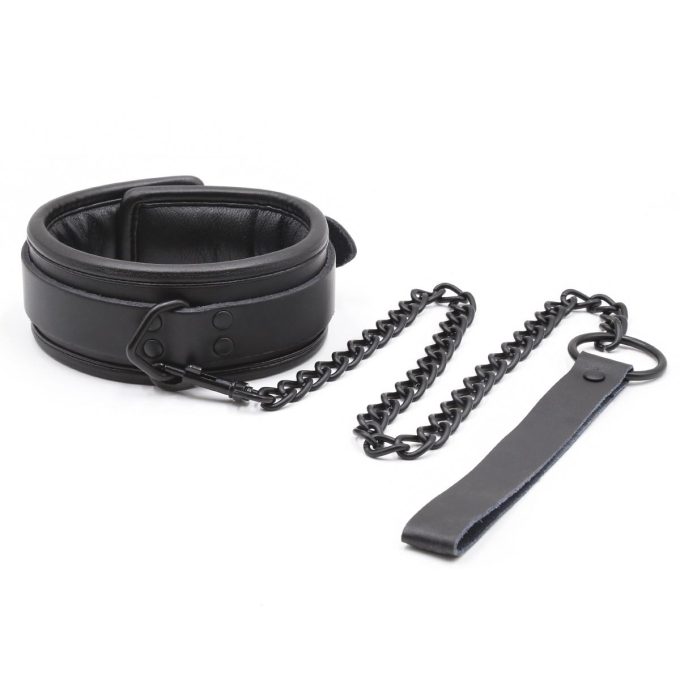 Banoch halsband van pu leer gevoerd zwart 987101335 2