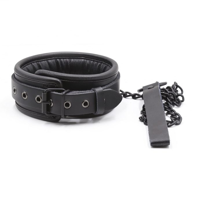 Banoch halsband van pu leer gevoerd zwart 987101335 3