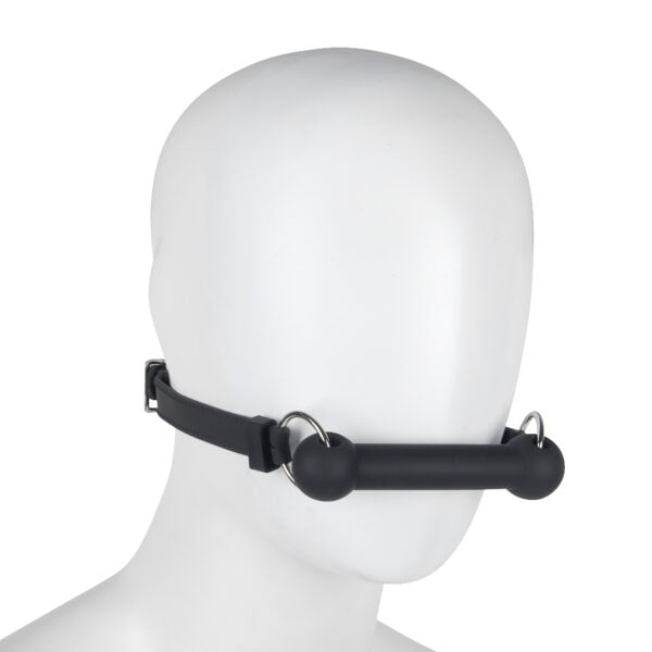 Banoch   mondknevel recht alles siliconen   zwart bit gag op pop