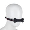 Banoch   mouth gag bone   siliconen gag bot   zwart   hondenbot   op pop