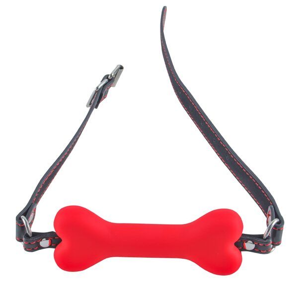 Banoch   mouthgag bone   siliconen gag bot   rood   bdsm (2)