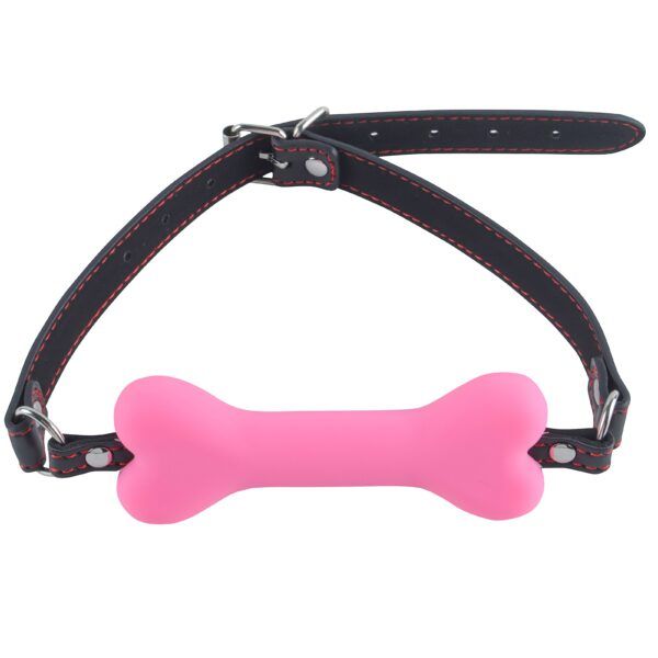 Banoch   mouthgag bone   siliconen gag bot   roze