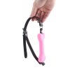 Banoch   mouthgag bone   siliconen gag bot   roze  hangend in hand