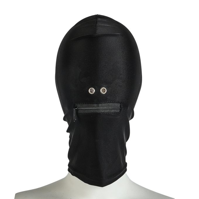 Banoch spandex hood black with zipper 987101302 1
