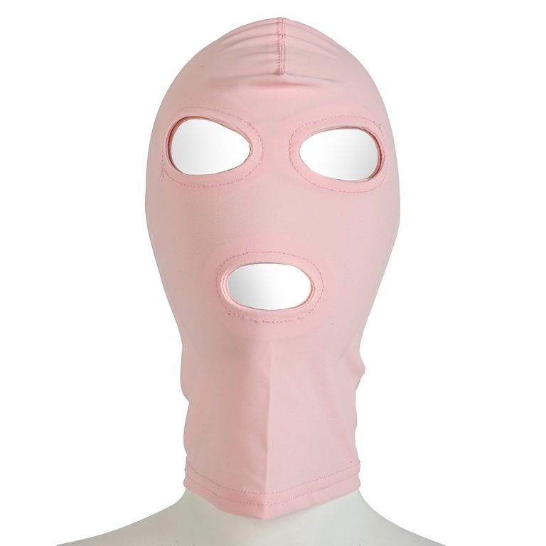Banoch spandex pink hood bondage 3 hole 987101305 1