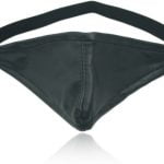 Banoch zacht zwart imitatieleer oogmasker 987101154