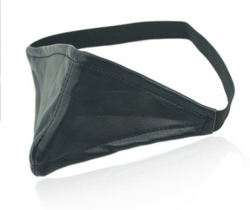Banoch zacht zwart imitatieleer oogmasker 987101154 5