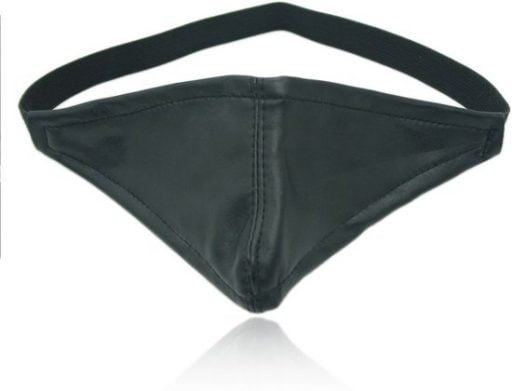 Banoch zacht zwart imitatieleer oogmasker 987101154