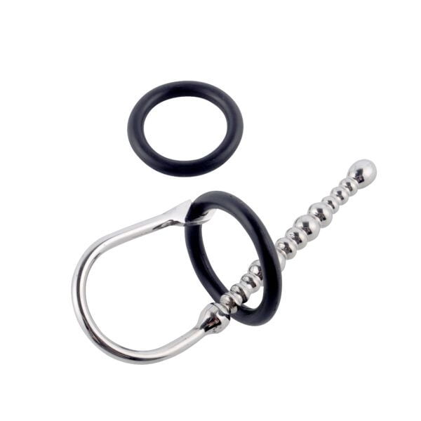 Insertable Penisplug Coropuna geribbeld eikelring max. ∅ 8 mm 4 scaled