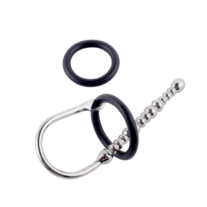 Insertable Penisplug Coropuna geribbeld eikelring max. ∅ 8 mm 4 scaled