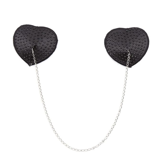 Pinch Attached heart Black hartvormige tepelkwastjes Zwart tepelversiering tepelsticker 987101407 1