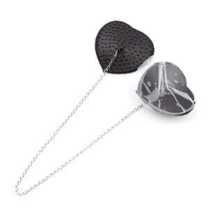 Pinch Attached heart Black hartvormige tepelkwastjes Zwart tepelversiering tepelsticker 987101407 4