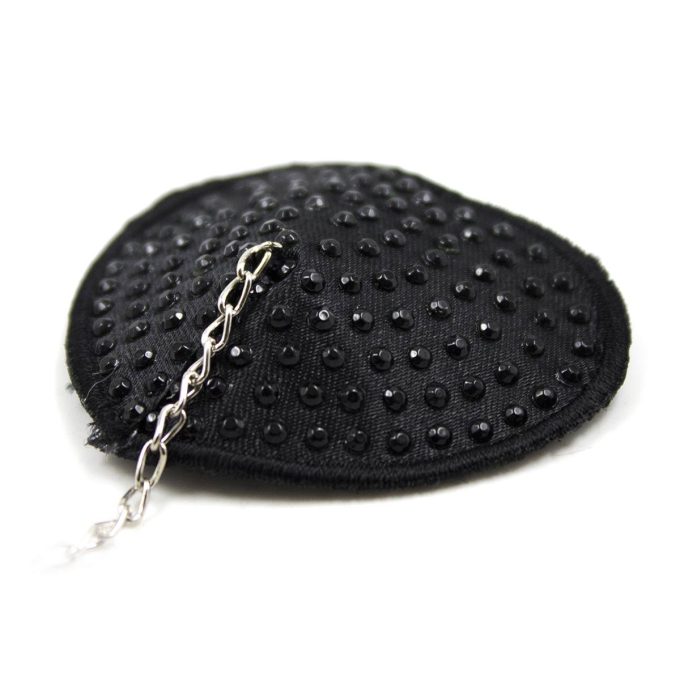 Pinch Attached heart Black hartvormige tepelkwastjes Zwart tepelversiering tepelsticker 987101407 7