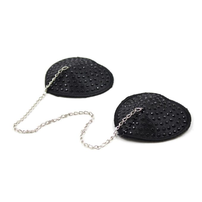 Pinch Attached heart Black hartvormige tepelkwastjes Zwart tepelversiering tepelsticker 987101407 8