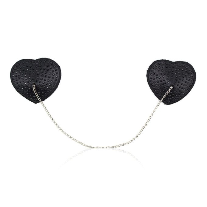 Pinch Attached heart Black hartvormige tepelkwastjes Zwart tepelversiering tepelsticker 987101407 9