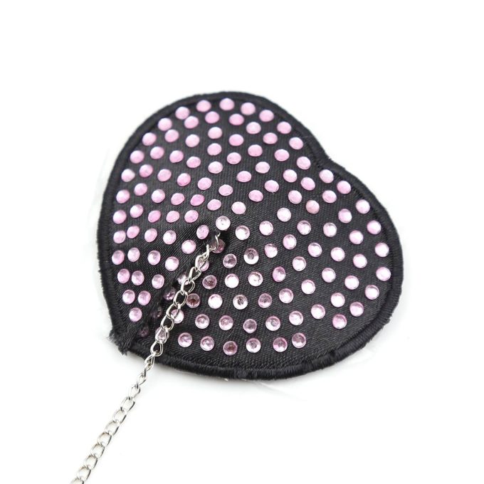 Pinch Attached heart BlackClear hartvormige tepelkwastjes ZwartHelder tepelversiering tepelstickers 987101408 3