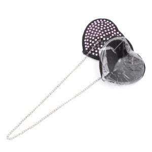 Pinch Attached heart BlackClear hartvormige tepelkwastjes ZwartHelder tepelversiering tepelstickers 987101408 4