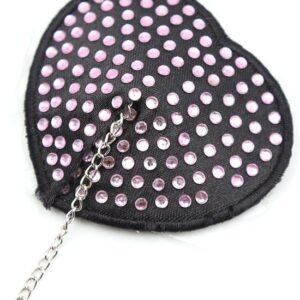 Pinch Attached heart BlackPink hartvormige tepelkwastjes ZwartRoze tepelversiering
