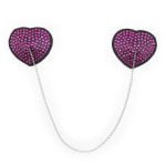 Pinch Attached heart BlackPurple hartvormige tepelkwastjes ZwartPaars tepelversiering nipple tassels 987101410 1