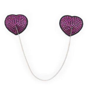 Pinch Attached heart BlackPurple hartvormige tepelkwastjes ZwartPaars tepelversiering nipple tassels 987101410 1