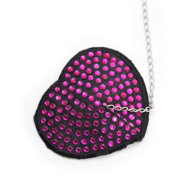 Pinch Attached heart BlackPurple hartvormige tepelkwastjes ZwartPaars tepelversiering nipple tassels 987101410 2