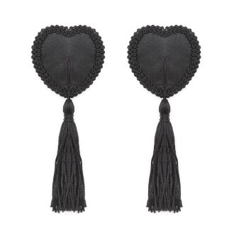 Pinch Burlesque Heart Black Ribbed Tepelkwastjes Hart Zwart 987101571