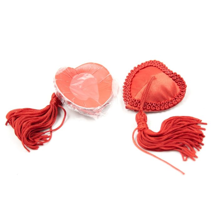 Pinch Burlesque Heart Red Ribbed Tepelkwastjes Hart Rood 987101572 5